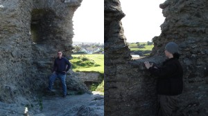 Both of us enjoying the view from the ruins of the Black Castle
