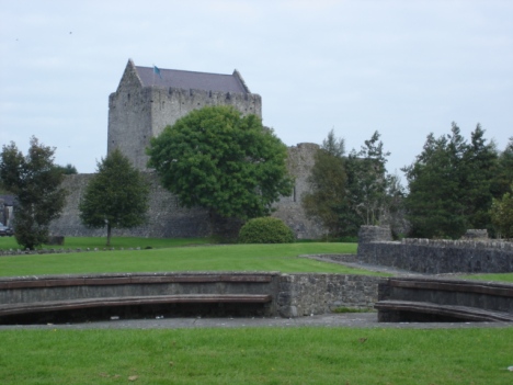Athenry gardens, where we snacked, with the castle in the background.